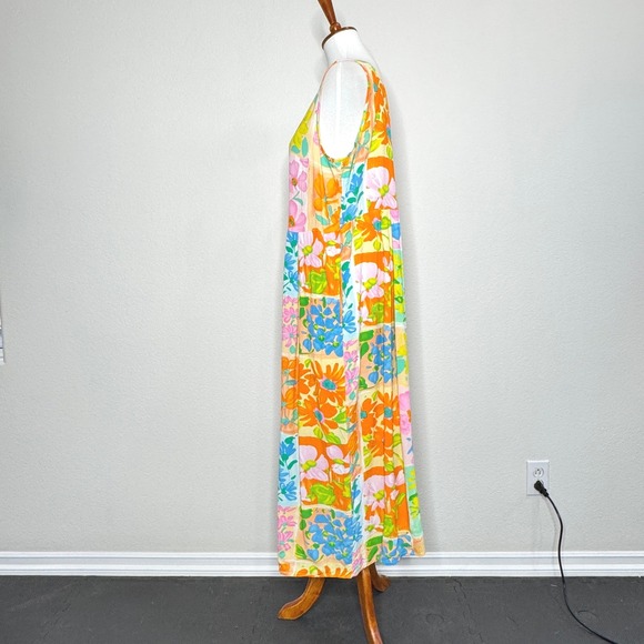 JAMS WORLD  Vintage Janice Midi Dress XL Flora Dora Floral Pattern Sun Dress - Picture 5 of 12